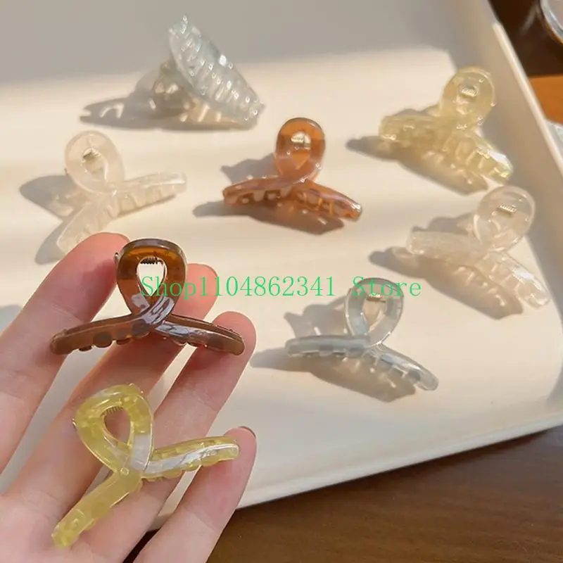 5asd 4pcs Transparent Hair Claw Clip Mini Hairpin For Girls Women Stylish Design