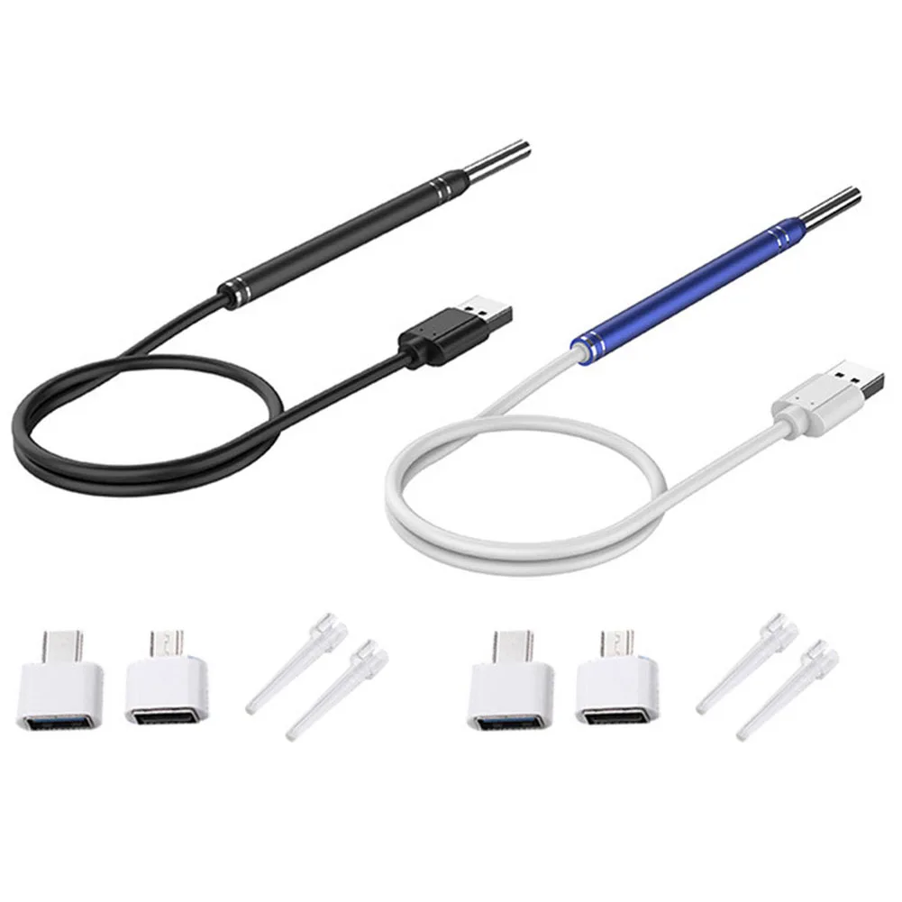 5.5MM HD Visual Ear Endoscope 3 in 1 USB Otoscope Ear Wax Cleaning Inspection Camera Tools for Android Phone PC