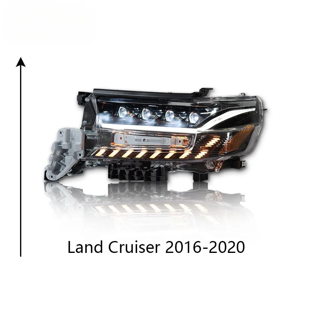 For 2016-2021 for Land Cruiser Headlight Assembly 12V New LED Daytime Running Lights Sequential Turn Signals 4000 Lumens