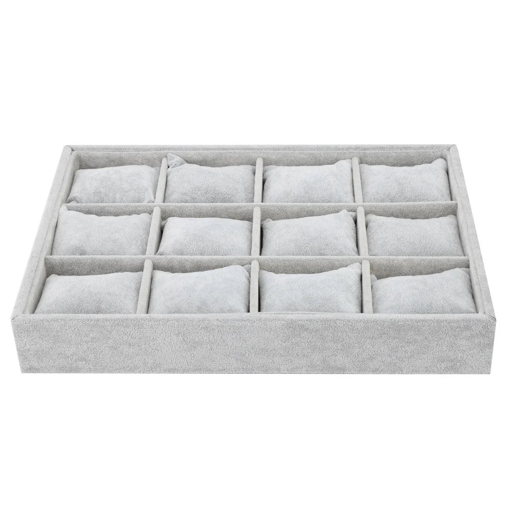 12 Grids Watch Storage Box Bracelet Case Organizer Jewelry Display Container with Pillow