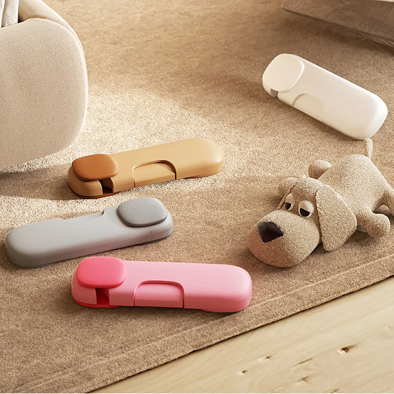 Baby Drawer Fixed Buckle Cabinet Door Safety Lock Children's Double Door Anti Pinch Hand Refrigerator Cabinet Door Protection