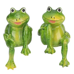 Resin Frogs Statue Outdoor Garden Decoration Sculpture For Home Desk Garden Ornament Garden Ornament Lawn Resin Decoration