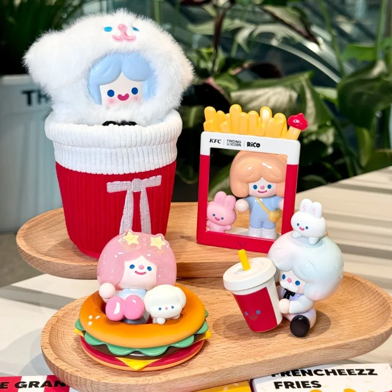 Figura Coleccionable Original de KFC X Farmer Bob Rico, Caja Sorpresa con Hamburgo y Papas Fritas, Colonel Nugget Cool Guy, Juguete de Diseño, Regalo Sorpresa