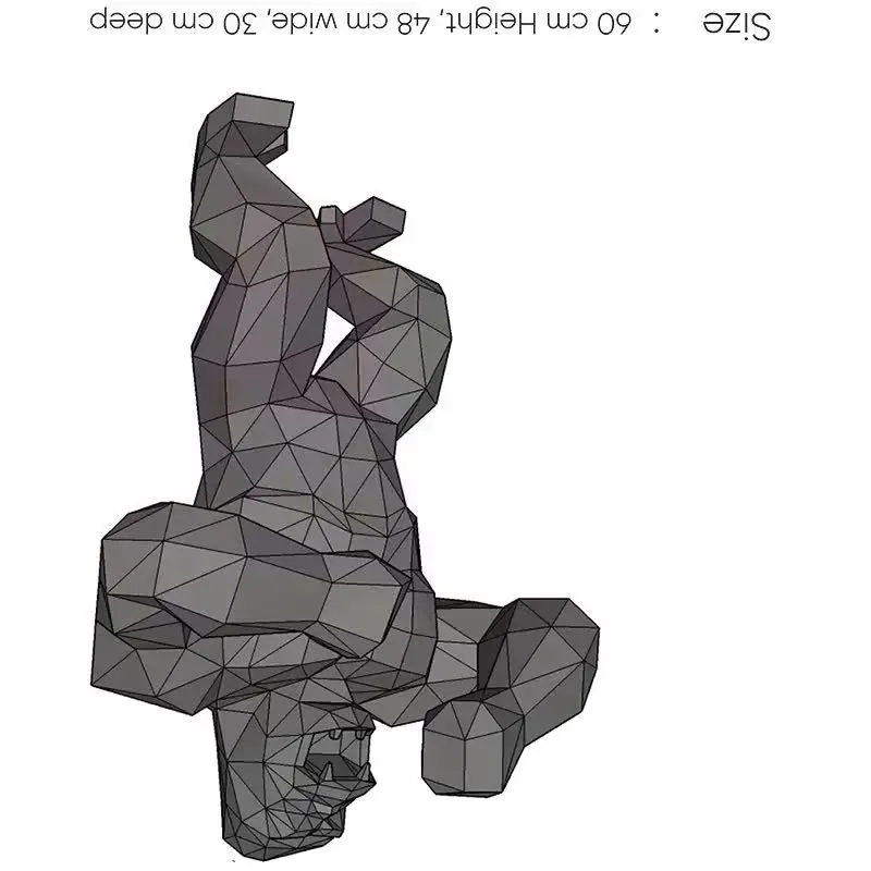 

Бумажная модель гориллы 60 см, оригами, 3D-пазл, ручная работа, бумажное изделие, декор для дома, украшение для стола, скульптура, детские игрушки, подарки