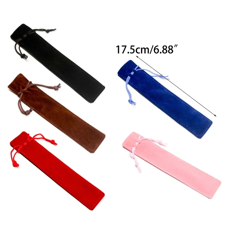 Solid Color Single Pen Bag Case Sleeve Holder Student Gifts Pencil Bags