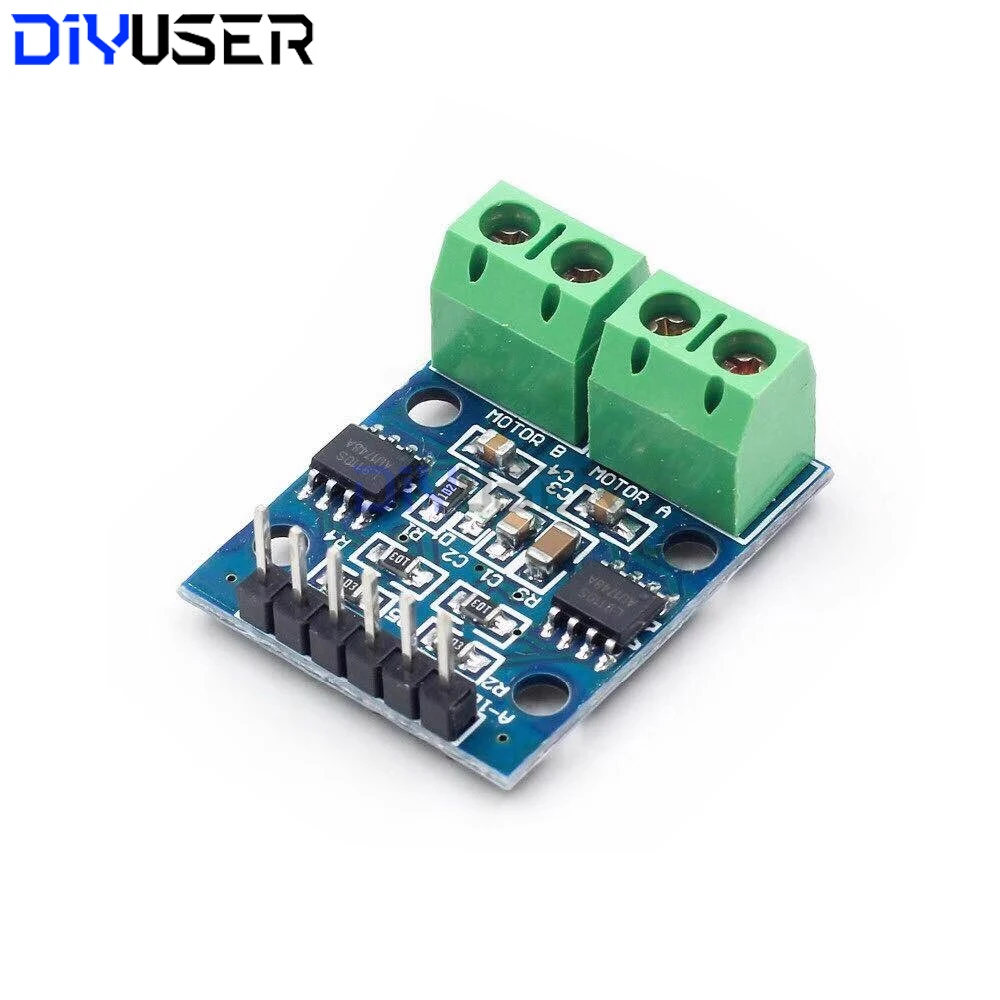 L9110S DC Motor Driver Module, Dual H-Bridge Channel for Smart Car Robot, 2.5-12V DC Motor Speed Controller Board
