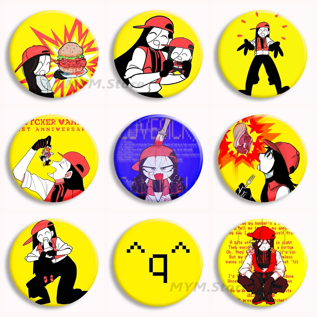 Butcher Vanity Album Cover Soft Button Pin Yi xi Singer Aesthetic Brooches Badge Bag Decor Accessories Fans Collect Friends Gift