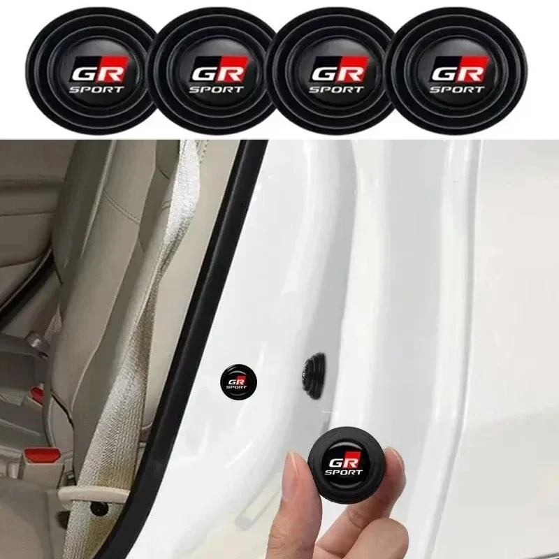 Car Door Shock Stickers Absorber Soundproof Buffer Pier Cover for GR Sport Camry Yaris Avensis Auris Hilux Vios CHR For Toyota