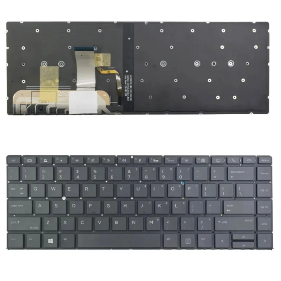 

New US Laptop Keyboard For HP EliteBook x360 1040 G5 With Backlit No Frame Black