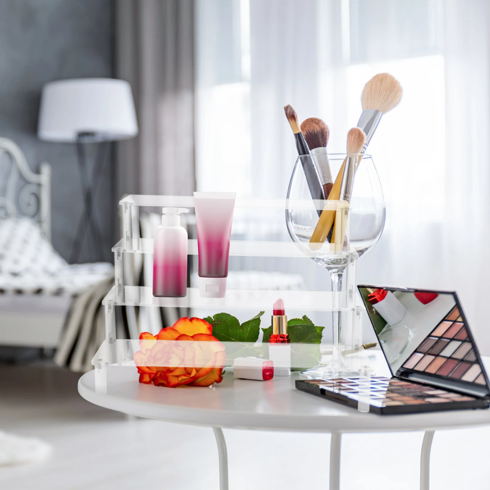 

Acrylic Storage Rack Clear Display Stand Toy Shelf Collection Model Organizer Jewelry Risers Figures Handicrafts Holder