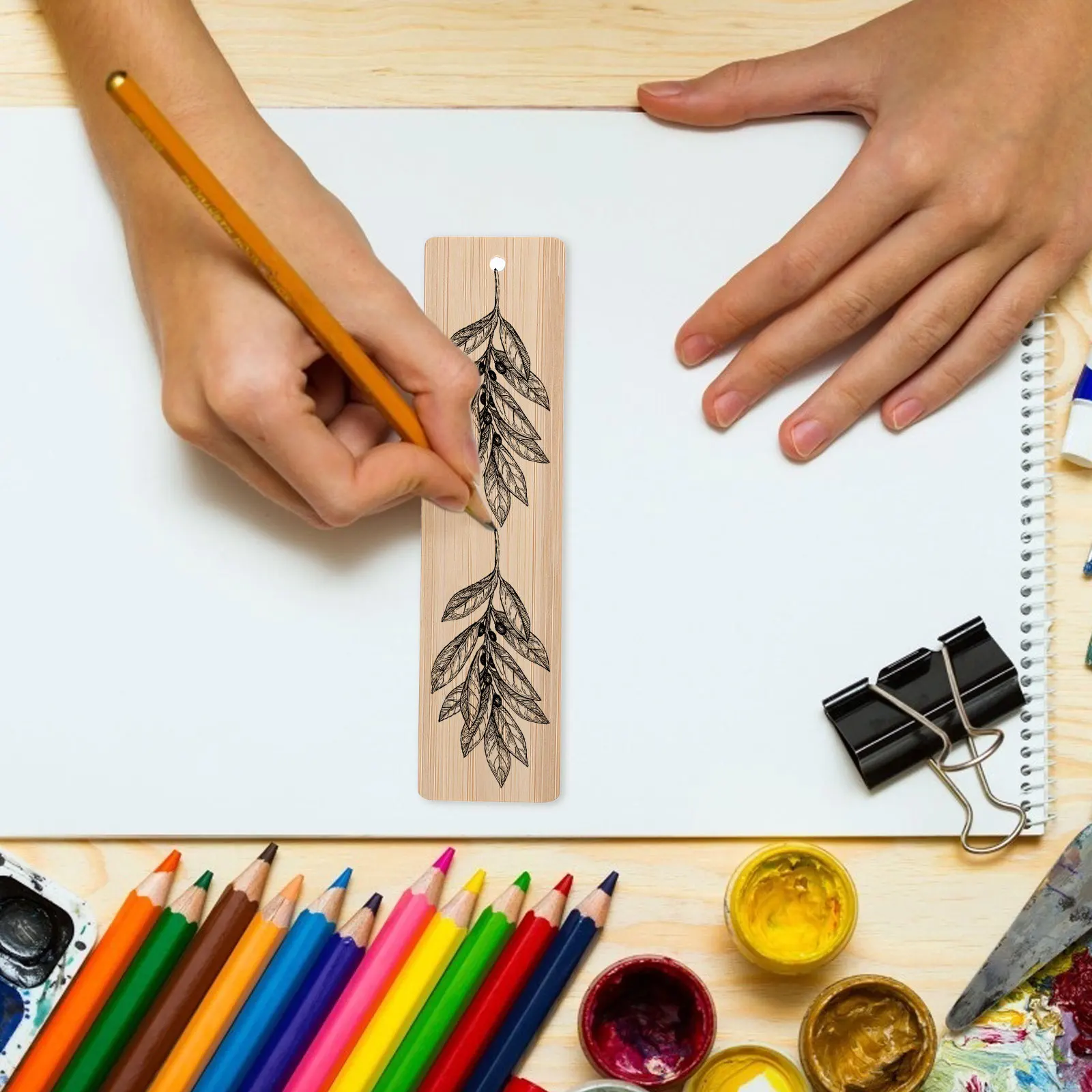 

10 Bamboo Blank Bookmarks 12x3x0 2cm DIY Craft Tags Plain Wood Unfinished Bookmark Label for Study Accessories Students