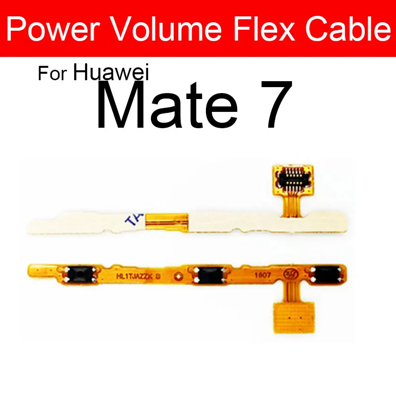 Power Volume Flex Cable For Huawei Mate 7 8 9 10 20 20X 30 S Lite Pro Max Side Power Volume Buttons Flex Ribbon Cable Repair