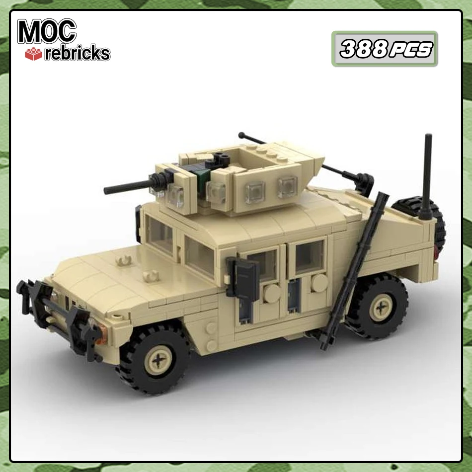 

MOC, серия военных транспортных средств HMMWV M1151, автомобильный мини-строительный блок, наборы моделей, коллекция экспертов, серия, детские головоломки, кирпичные игрушки