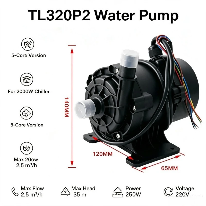 2000W/3000W TL250P2 Chiller Water Pump Intelligent Permanent Magnet VFD Booster Pump Industrial Water Circulation Boosting