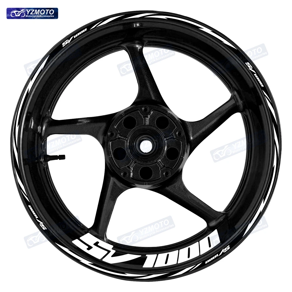 For SV1000 Motorcycle 17 Inch Front And Rear Wheel Stripe Sticker Wheel Tape Decal Decorative Reflective Waterproof Rim Stickers