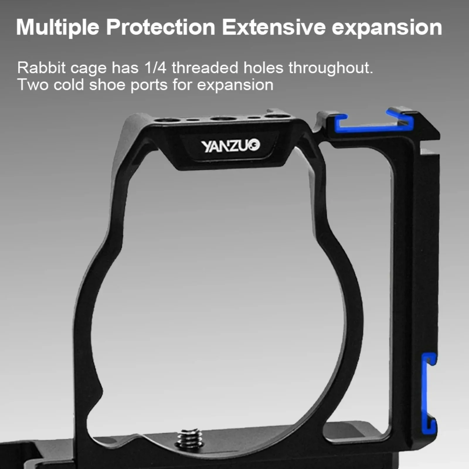 YANZUO Camera Cage for Fujifilm XS10 XS20 Camera Cold Shoe Mount Microphone LED Light Vlog Accessory Case
