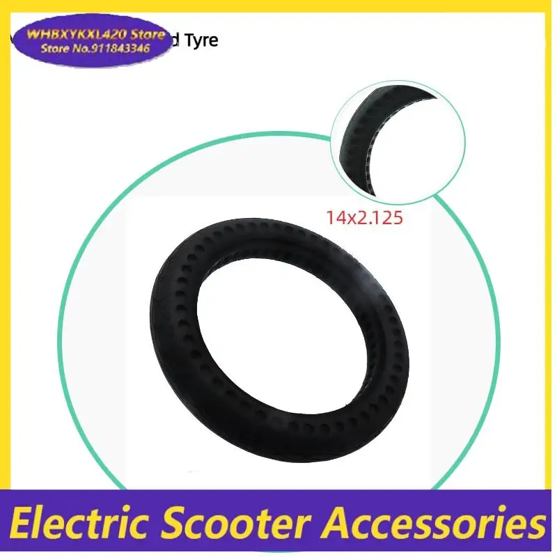 

14 INCH 14x2.125 Solid Tyre 14*2.125 Thickened Explosion-proof Tire for Folding Electric Bicycle E-bike Accessories