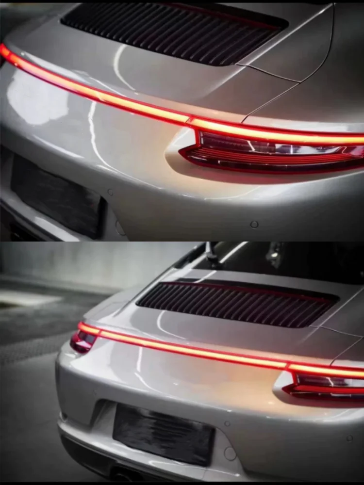 Body kit for Porsche 991.1 upgrade to 991.2 Rear Bumper assembly Through lamp Tail light assembly Rear surround Car Accessories