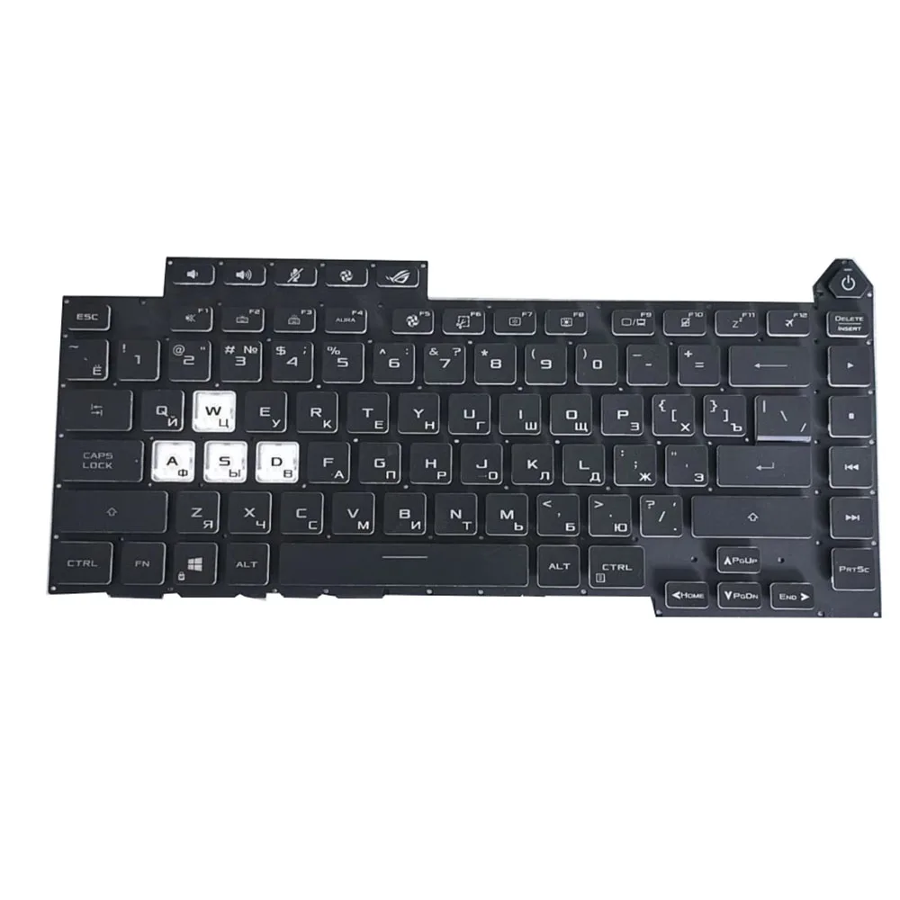 Laptop Keyboard For ASUS ROG Strix Scar 15 V202826BS1 6037B0210122 0KNR0-4810RU00 Black Without Frame With Backlight Russian RU