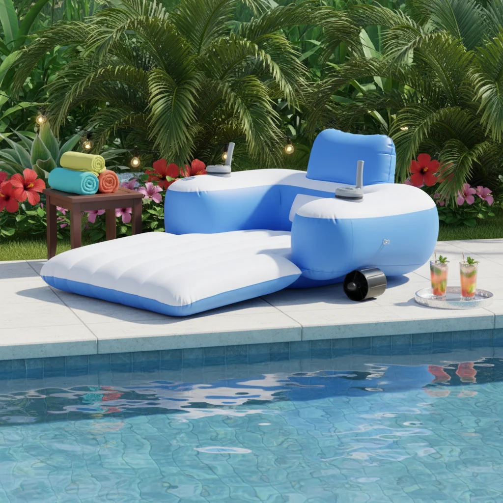 New Inflatable Electric Floating Mat With Built-in Dual Electric Propellers For Outdoor Pools And Water Recreation