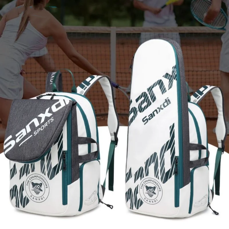 

Foldable Tennis Backpack Holds Up 2 Rackets Badminton Tennis Racket Bag Multifunctional Waterproof Sports Tenis Backpack