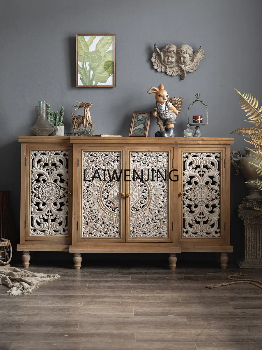 

HLZ dining side French solid wood tea Chinese storage shoe cabinet