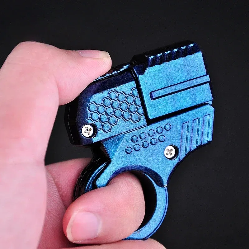 ミニ合金製フィンガーリングピストルモデルシェル投擲ソフト弾丸おもちゃ銃減圧玩具ゴールデンフィンガーブラスター男の子大人向け