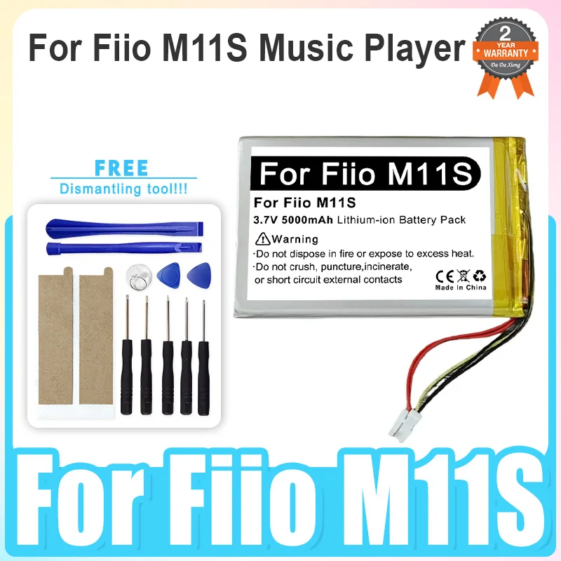 Brand-New Replacement Music Player Battery For Fiio M11S + Tools