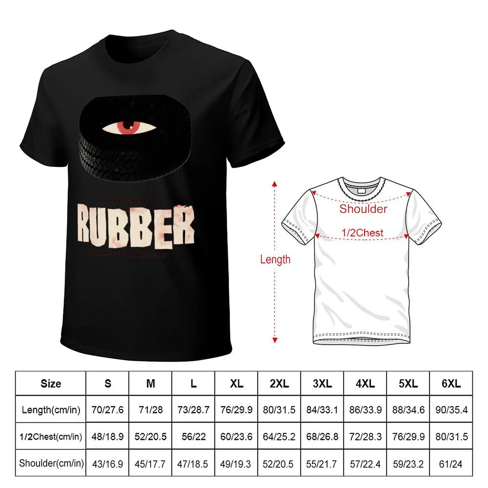 Rubber - A Film by Quentin Dupieux T-Shirt blacks baggy shirts Men's cotton t-shirt