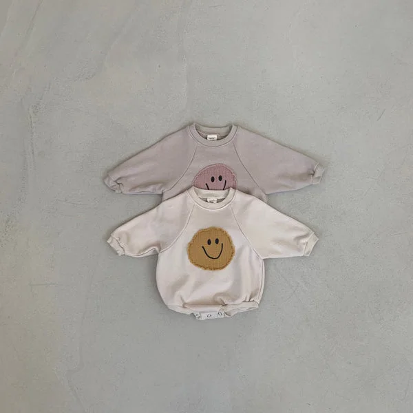 Sudadera con cara sonriente para bebés y niños, Pelele de manga larga, de algodón, holgado, con capucha