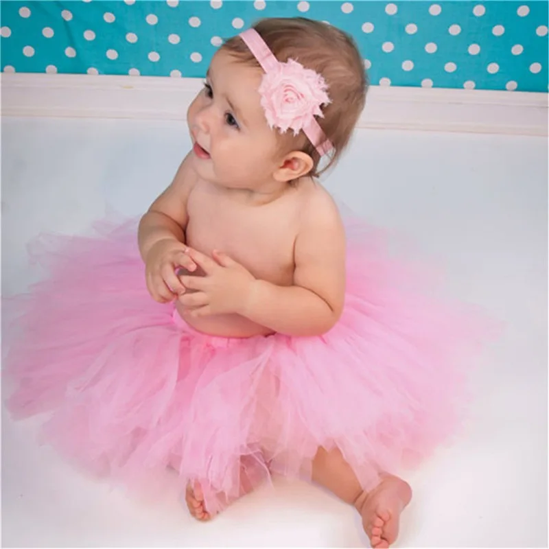 Fluffy Sunflower Tutu Set Baby Yellow Tutu Skirt with Headband Cake Smash Outfit Newborn Photo Props Infant Princess clothes