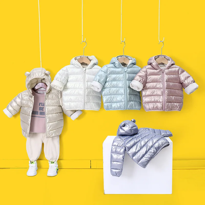 3-13Y Children White Duck Down Boys Jacket Thickened Kids Coat for Girl Winter 2026 New Casual Candy Color Warm Hooded Clothes