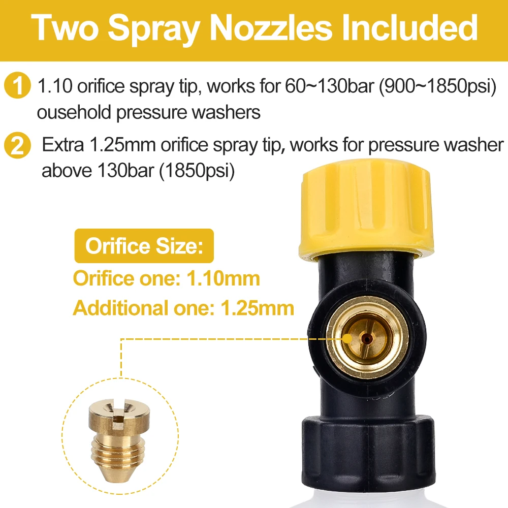 Pressure Washer Adjustable Foam Cannon Car Washer Snow Foam Lance High Pressure Soap Foam Generator Car Foam Cleaner Spray