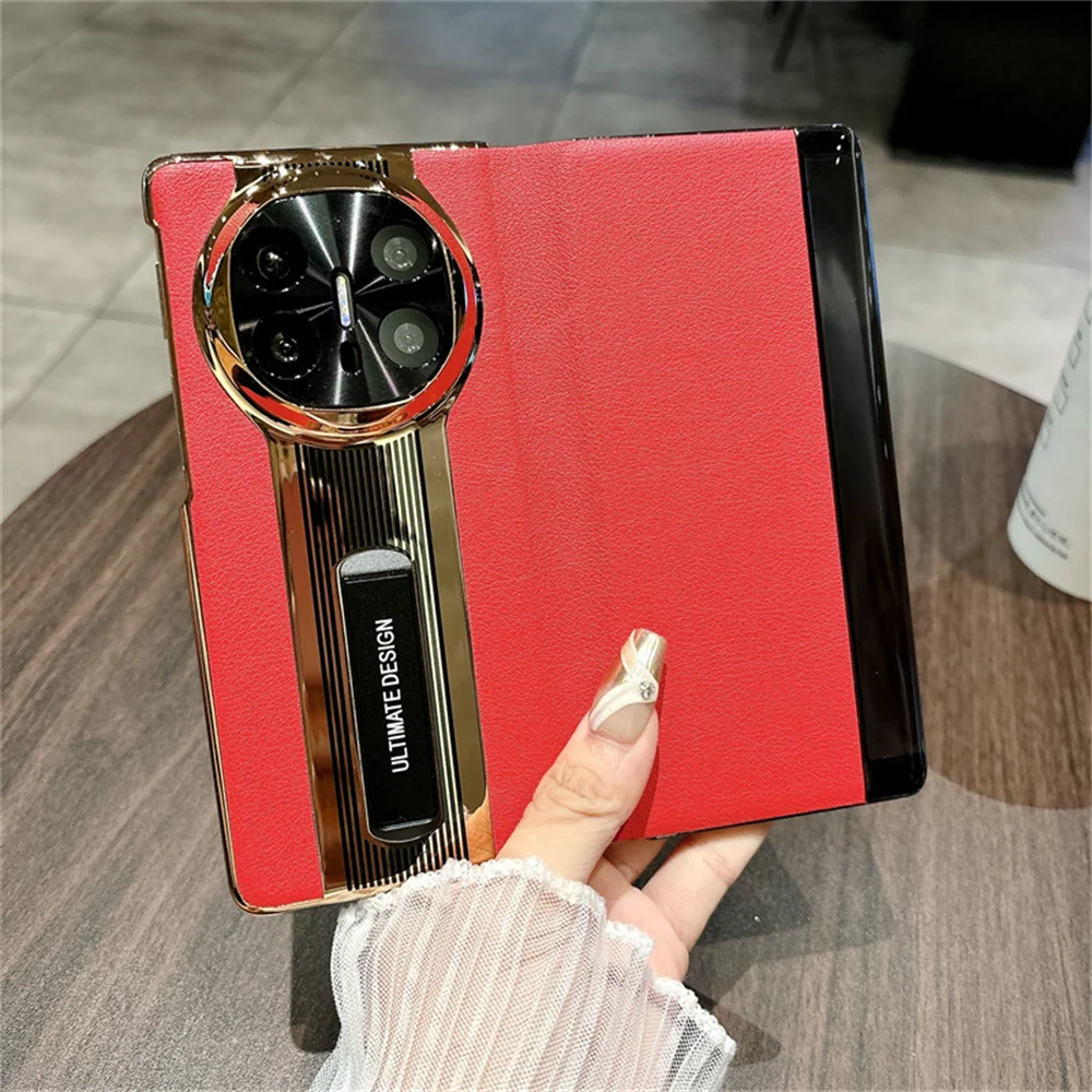 Flip Leather Cover Phone Case For HuaWei Mate X3 X5 X6 Bracket Protective PC Hard Shell Fashion For HuaWei Mate X6 Back Cover view 4