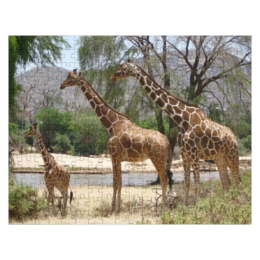 

Giraffes in Samburu National Reserve, Kenya, Africa Jigsaw Puzzle Wooden Name Puzzle Custom Personalized Personalised Jigsaw