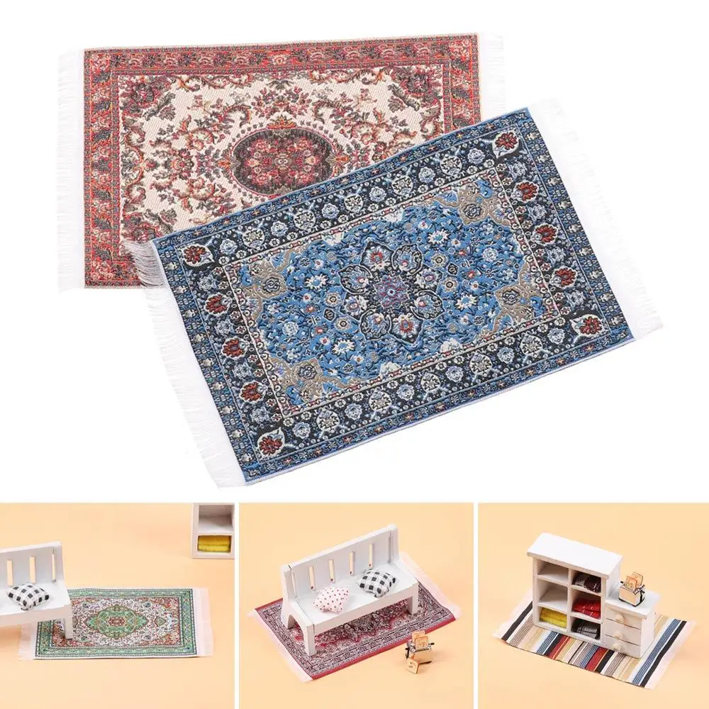 Turkish Style Mini House Decor Floor Coverings  Accessories Dollhouse Carpet Miniature Weaving Rug - view 4