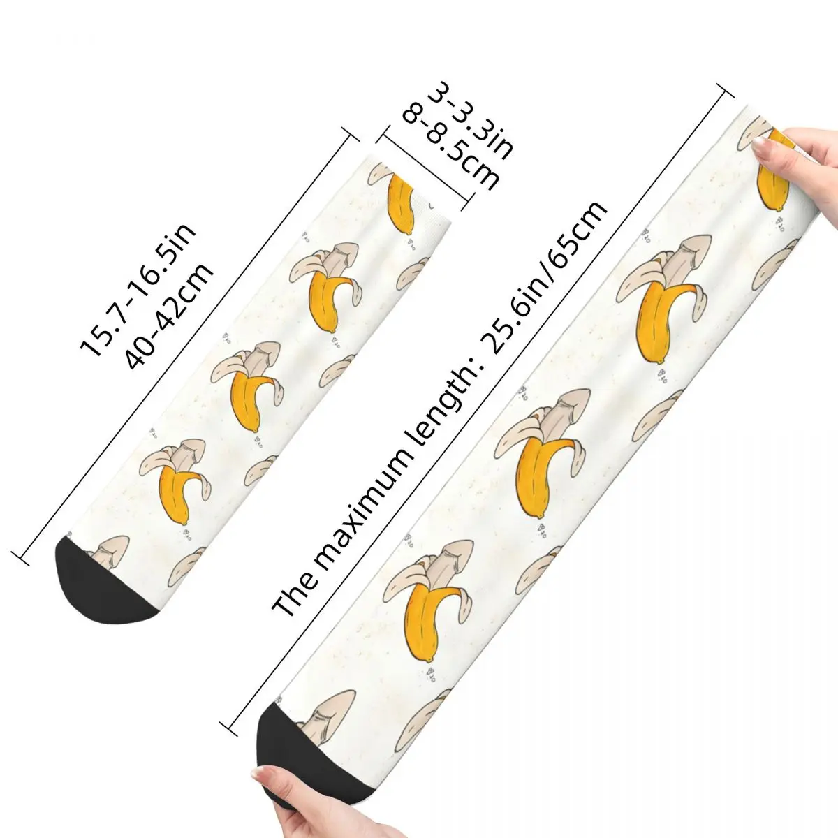 Banana Dicks Penis Socks Travel 3D Print Boy Girls Mid-calf Sock