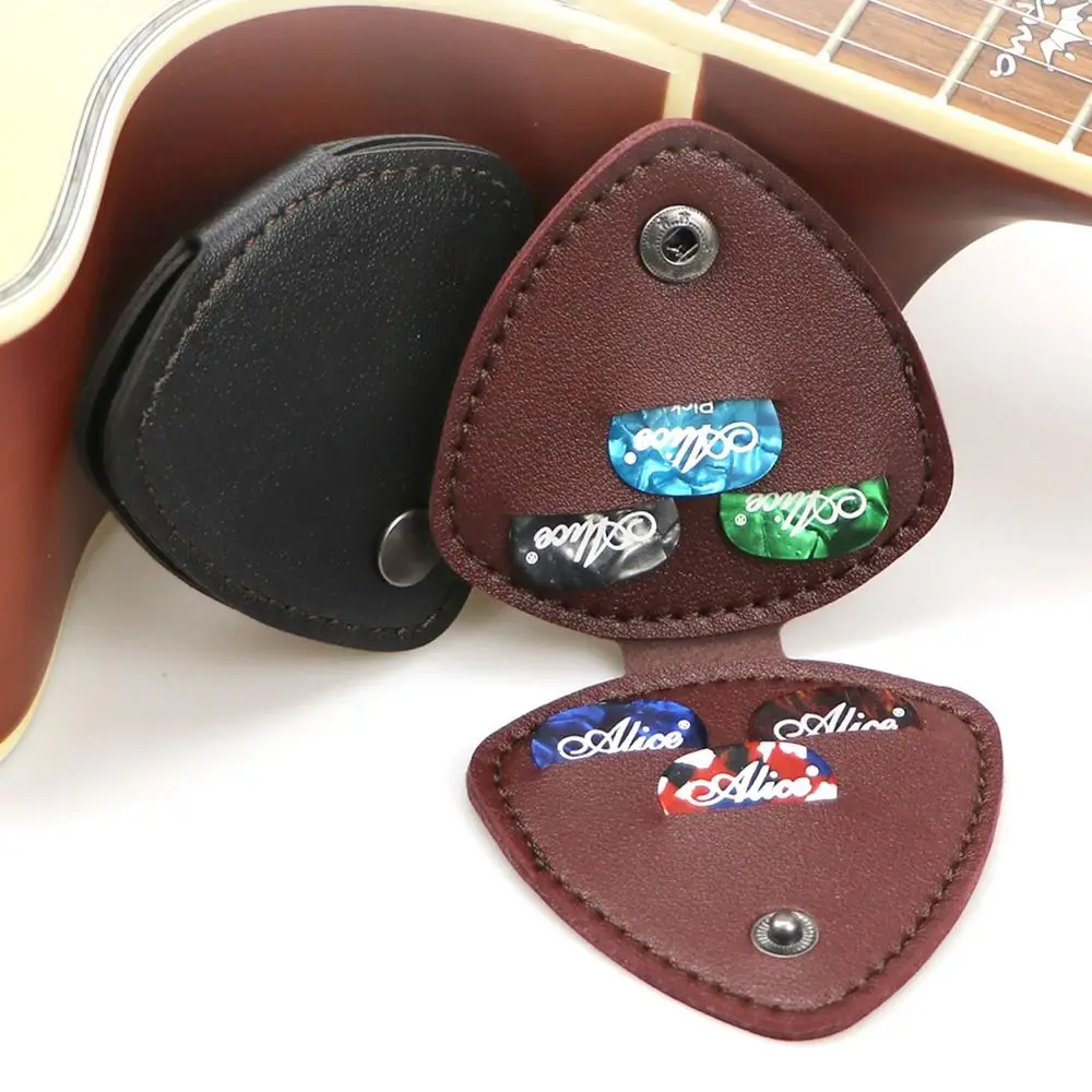 

Lightweight PU Leather Guitar Picks Storage Pouch Waterproof Dustproof Guitar Plectrums Bag Guitar Picks Case