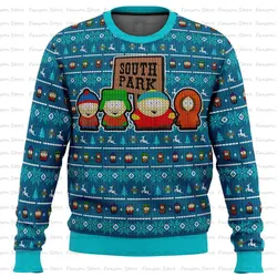 Crazy Main Characters South Park Ugly Christmas Sweater Cartoon Anime Women Men Pullover Tops 2025 Couple Hoodie Sweatshirt