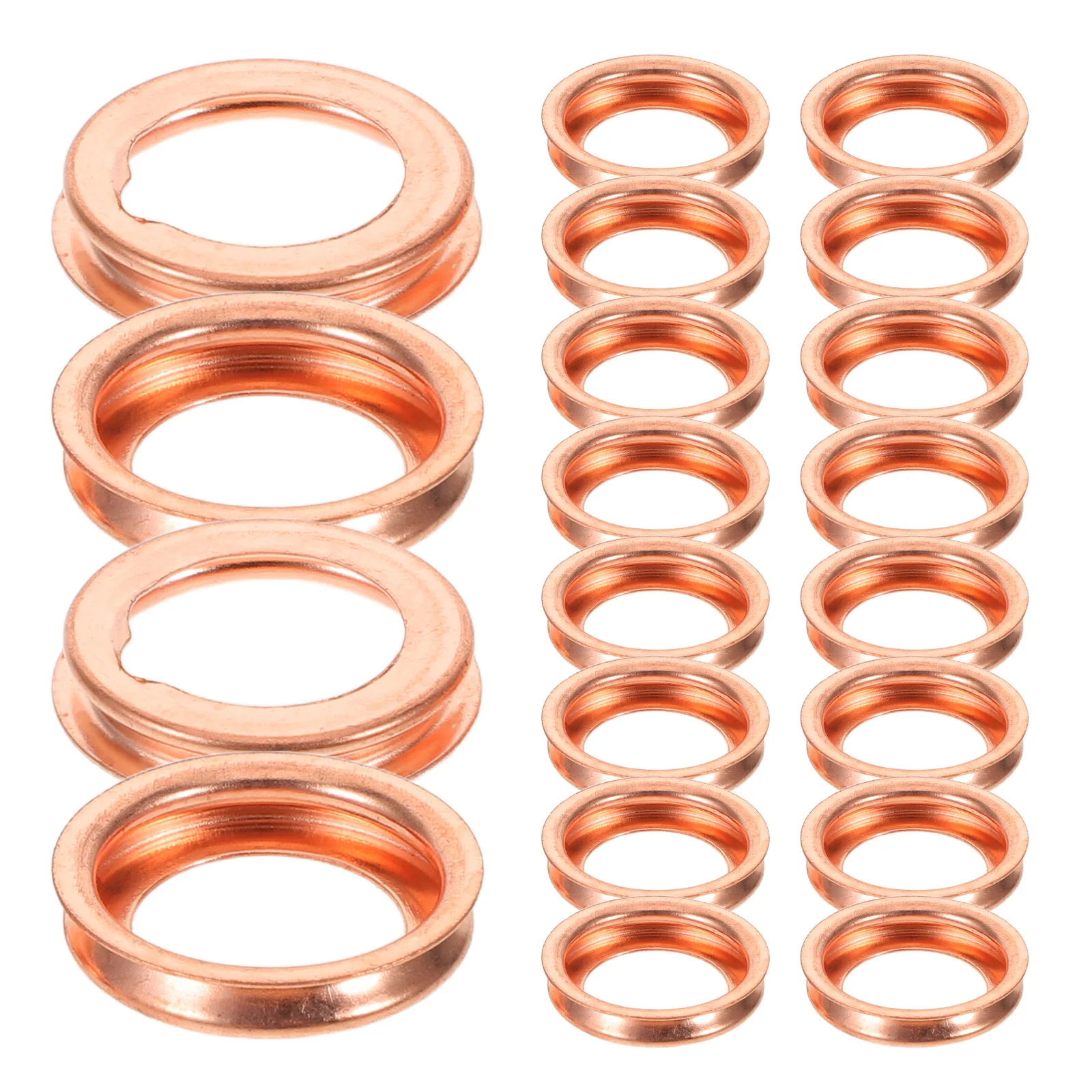 

20Pcs Oil Drain Plug Seal Washer - Heat-Resistant Alloy Gasket for Car Oil Pan Sump Plug Leak-Proof Performance Replacement Auto