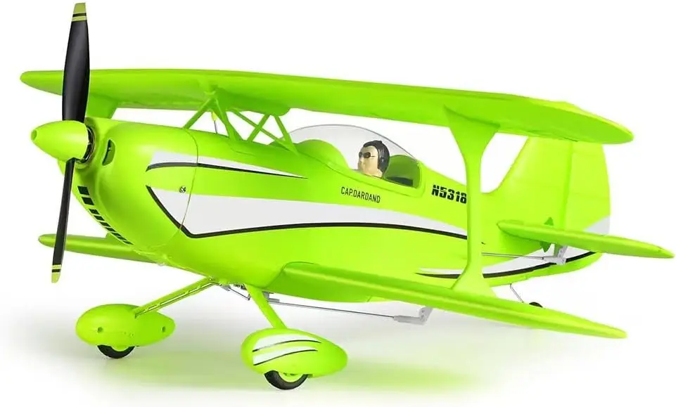A310 Brushless RC Plane, Beech D17S WWII Scale RC Biplane, 2.4G 4CH 3D/6G Gyro Stabilization Fixed Wing Airplane PP Crash Resist