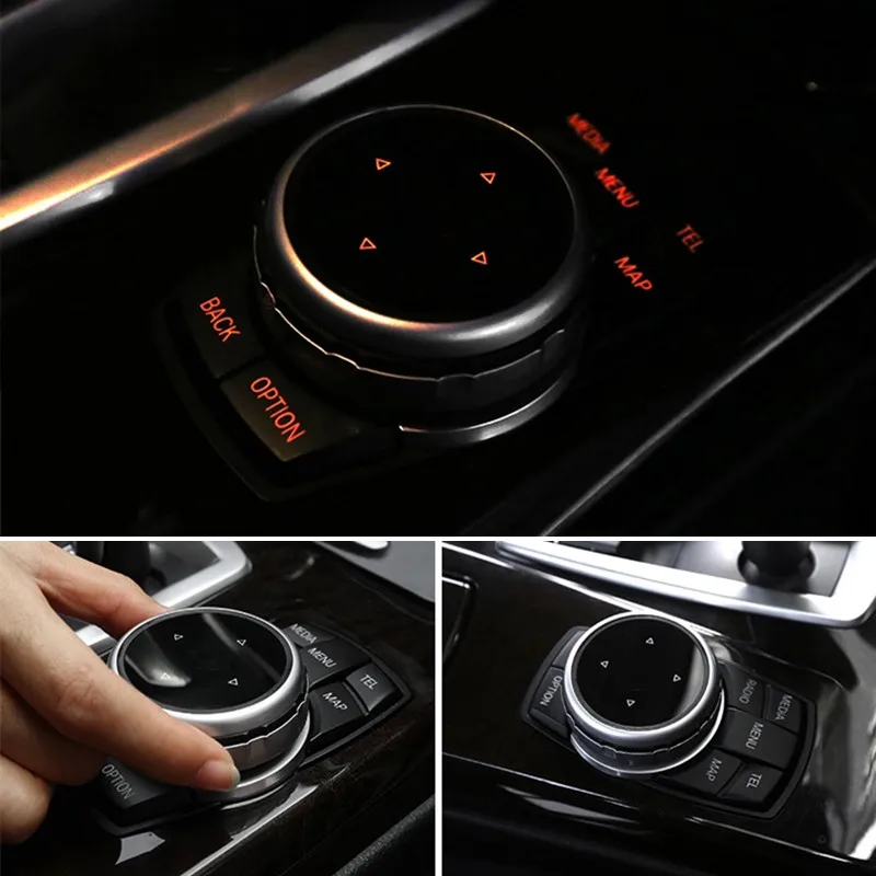 For BMW 1 3 5 7 Series X1 X3 F25 X5 E70 X6 E71 F30 F10 F07 E90 F11 E92 F20 Original Car Multimedia Buttons Cover iDrive Stickers