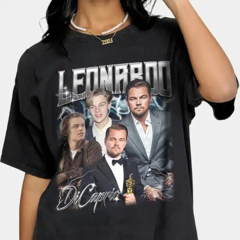 Limited Leonardo DiCaprio Vintage Shirt Gift Unisex,Leonardo DiCaprio Retro 90s Shirt,Leonardo DiCaprio Y2k Shirt,Leonardo DiCap