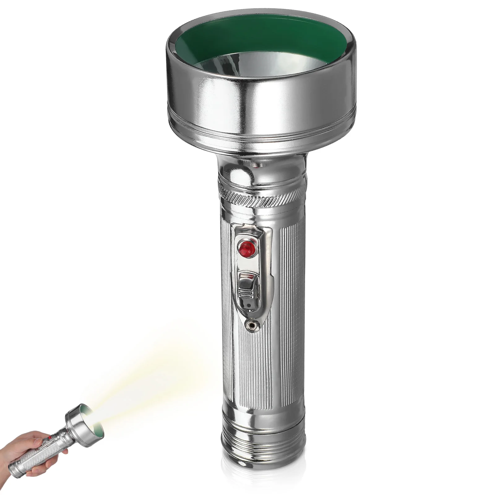 خمر مصباح يدوي معدني الطراز القديم الألومنيوم الشعلة الرجعية المحمولة تعمل الريفية المنزل استخدام معدات التخييم الطاقة #1