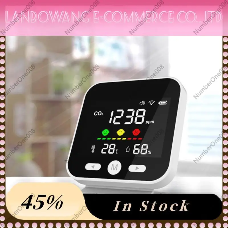 For Tuya WiFi Air Quality Monitor, CO2 Detector Temperature Humidity NDIR Infrared Tester
