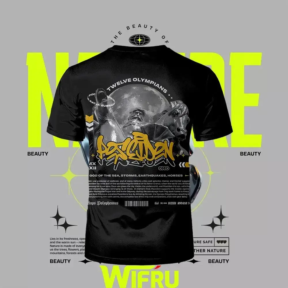 

NEW Futuristic Fashion Football Jersey Sculpted Angel Print Visual Kei Harajuku Y2K Soft Men's T-Shirt Artistic Personality Tops