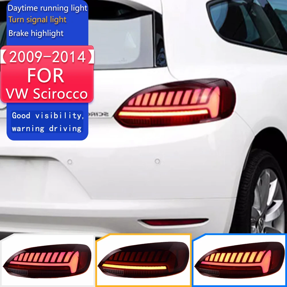 

Стайлинг автомобиля для VW Scirocco, задние фонари 2009-2014, светодиодный задний фонарь, светодиодный DRL, сигнальный тормоз, задний ход, автоаксессуары