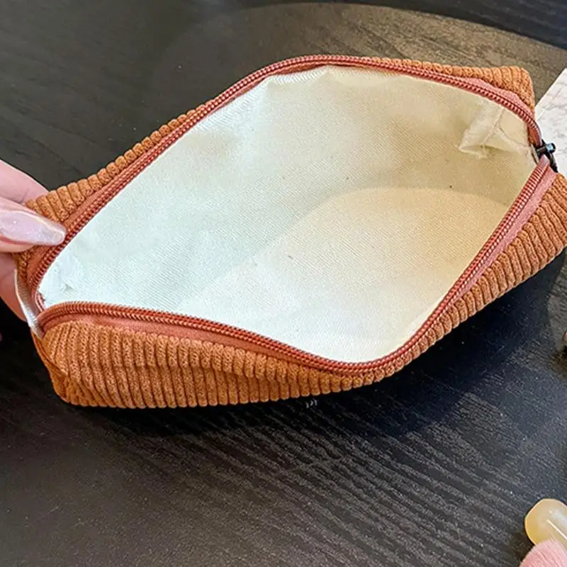 Ретро вельветовая однотонная сумка для ручек, студенческий пенал, коробка для карандашей, женские косметички, косметичка, сумка для хранения ключей, помады