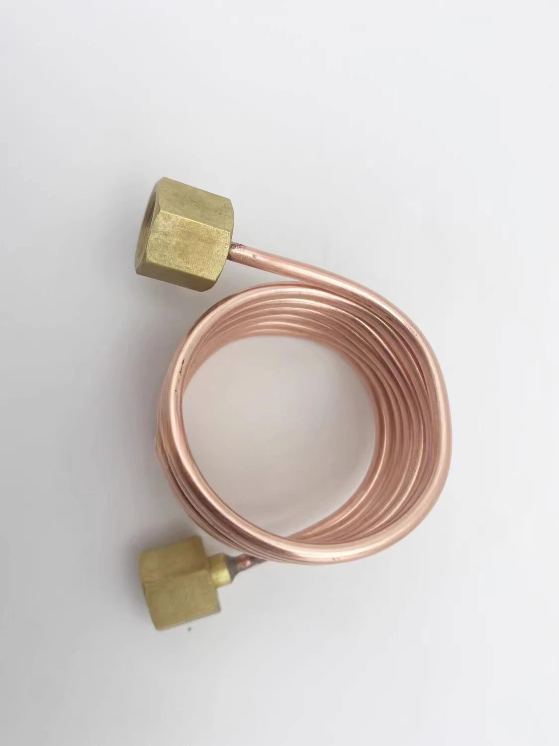 For Coffee Machine Copper Tube Capillary Water Pump Pressure Gauge Connecting Tube 1/8 Thread 1mm Inner Hole 90cm Length