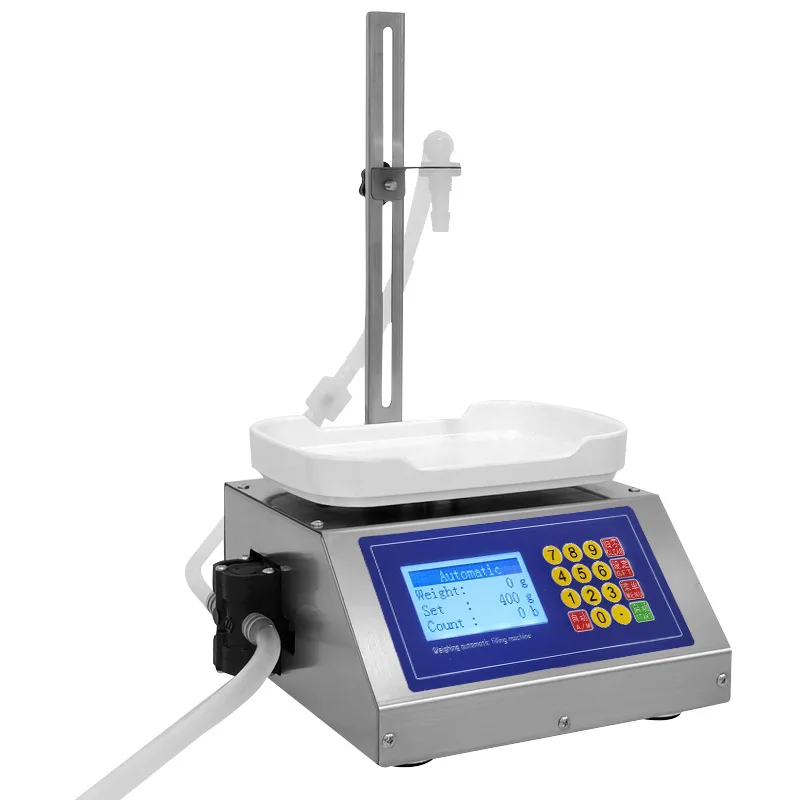 CSY-3200 Diaphragm Pump Liquid Filling Machine Weigh Type Electric Filler for Water Oil Wine Beverage Bottle Pack Equipment